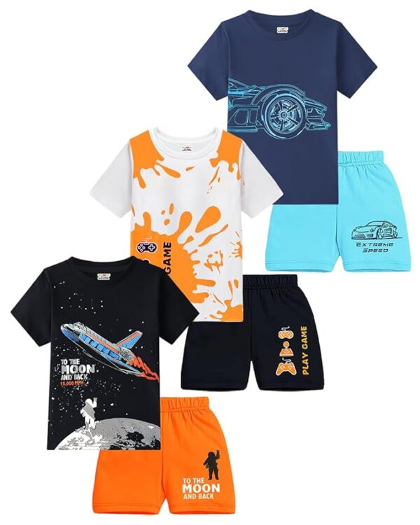 Boys Regular Fit Cotton T-Shirts and Shorts Set